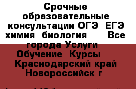 Срочные образовательные консультации ОГЭ, ЕГЭ химия, биология!!! - Все города Услуги » Обучение. Курсы   . Краснодарский край,Новороссийск г.